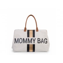 Childhome taška Mommy Bag Big Off White / Black Gold